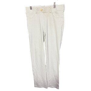 Betabrand Womens S Petite Polka Dot Pants White & Black